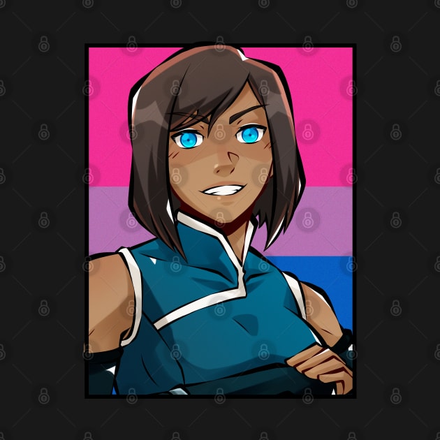 Korra The Legend of Korra Bisexual Flag by HeyMrDeath