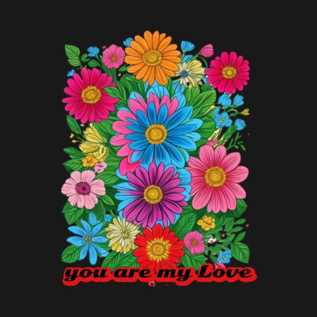 the flower of My Life by Avocado design for print on demand