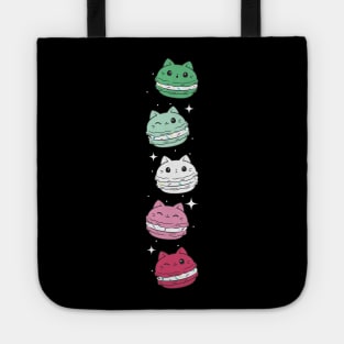 Subtle Abrosexual Pride Flag Cute Cat Kawaii Macaron Tote