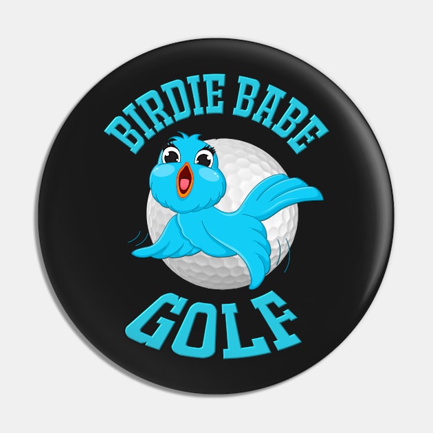 Birdie Babe Golf Design Pin by ArtShare