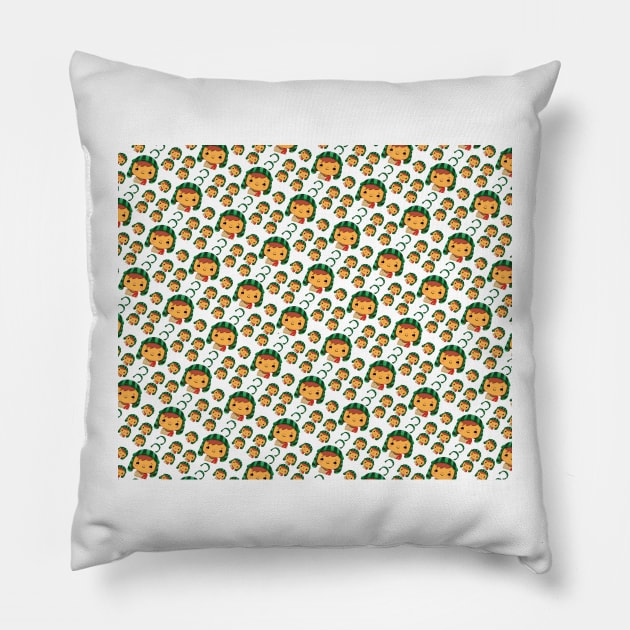 Chavo Del Ocho Pattern Pillow by Florentino