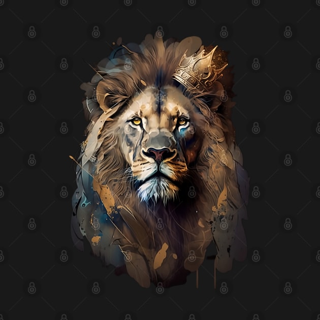 Royal Lion: Crowned Emperor of the Jungle by zoocostudio