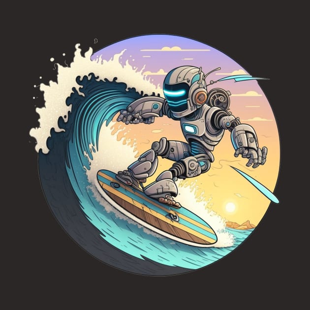 cool Robot surfing on the waves by abomastour