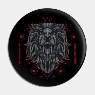 dark lion sacred geometry Pin