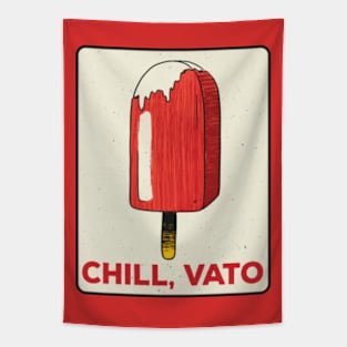 Vintage Paleta Popsicle Chill Vato Spanglish Latin Slang Tapestry