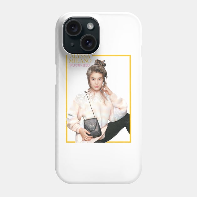 Alyssa Milano / 80s Styled Aesthetic Retro Design Phone Case by DankFutura