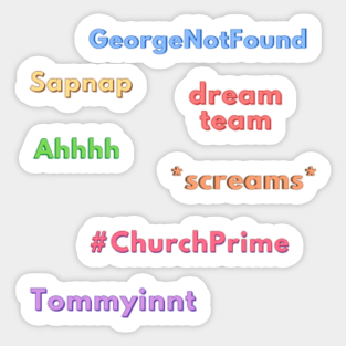Dream Smp Stickers Teepublic Georgenotfound is the online pseudonym of george henry davidson, a popular british minecraft gamer and youtube content creator. dream smp stickers teepublic
