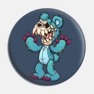 Teddy Bear Skull Pin