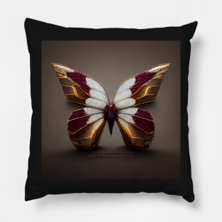 red and gold crystal butterfly Pillow