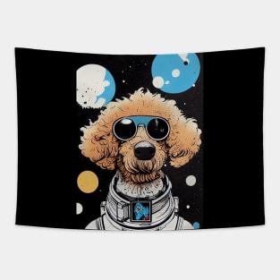 Astronaut royal poodle portrait Tapestry