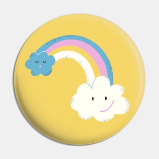 Cute Clouds and a Rainbow Pin