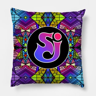 String Cheese Incident - Blue Purple Trippy Pattern Pillow