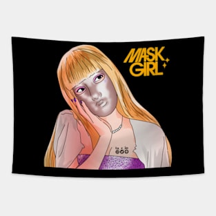 Mask Girl Tapestry