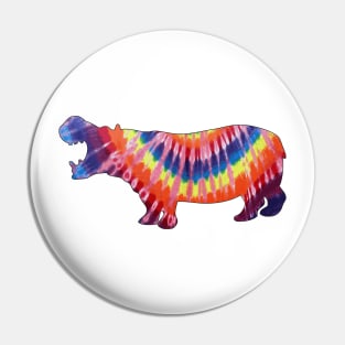 Tie-Dye Hippo Pin