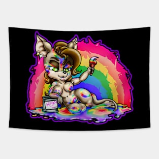 Chibi Lizzy Sexy Rainbow Tapestry