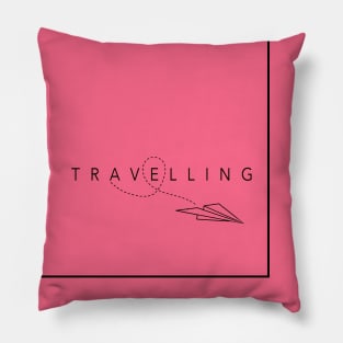 Travelling simple text Pillow