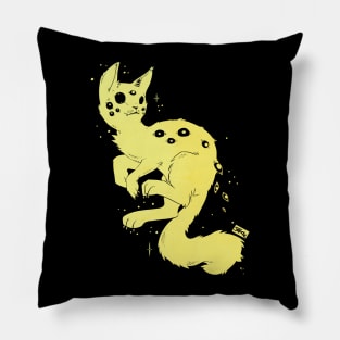 Cute Third Eye Cat With Many Eyes Pillow