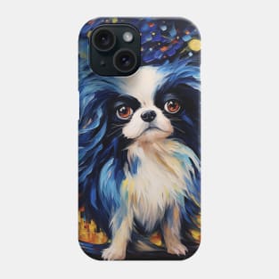 Japanese Chin at Night Phone Case