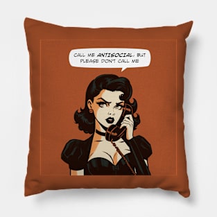 Comic antisocial don't call Pillow