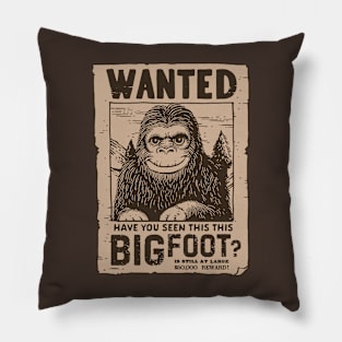 Elusive Legend: Bigfoot Wanted Pillow