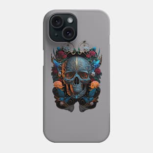 Gothic Roses and Skulls Phone Case