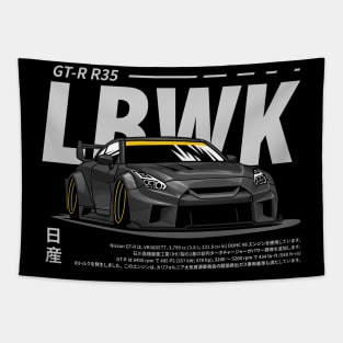 JDM car Nissan GTR R35 Black Tapestry