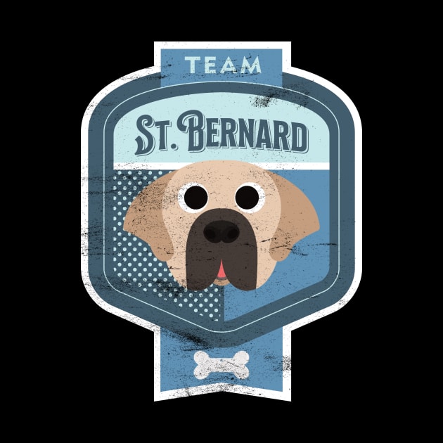 Team St. Bernard - Distressed Saint Bernard Beer Label Design by DoggyStyles