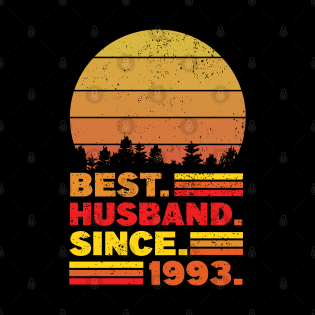 28th Wedding Anniversary Best Husband Since 1993 by White Martian