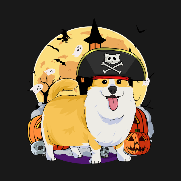 Pembroke Welsh Corgi Halloween Pirate Costume by Noseking