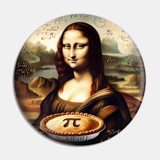 Pi-Day Masterpiece: Mona Lisa's Mathematical Muse Pin