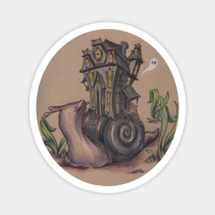 Haunted Snail House Magnet