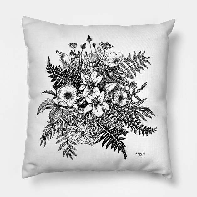 An ode to nature Pillow by Freja