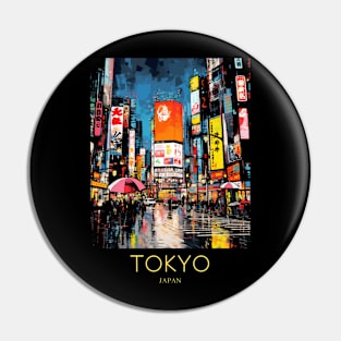 A Pop Art Travel Print of Tokyo Japan Pin