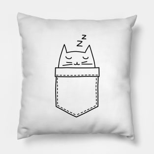 Cat sleeping in the pocket Pillow