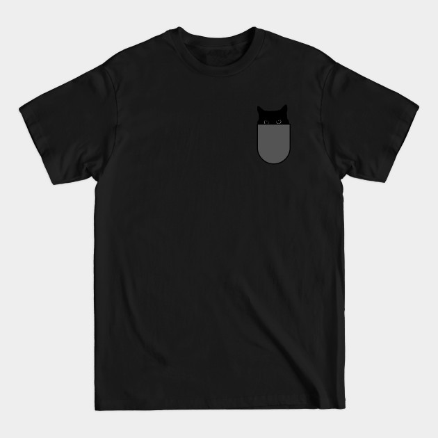 Disover cute balck cat in pocket - Black Cat - T-Shirt
