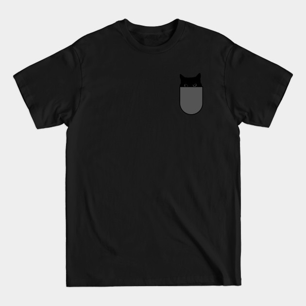 Discover cute balck cat in pocket - Black Cat - T-Shirt