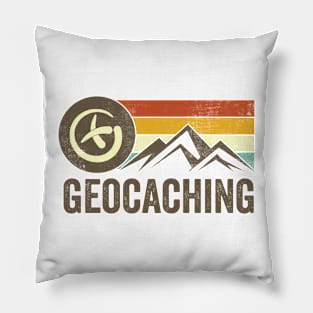 Geocaching Retro Vintage Pillow