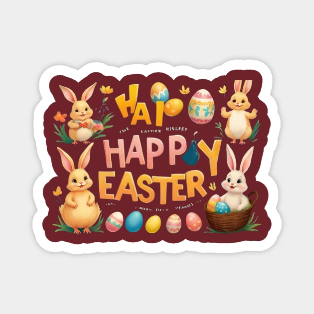HAI Happy Easter! Easter Gifts Magnet by benzshope
