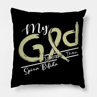 Spina Bifida Awareness My God Is Stronger - In This Family No One Fights Alone Pillow