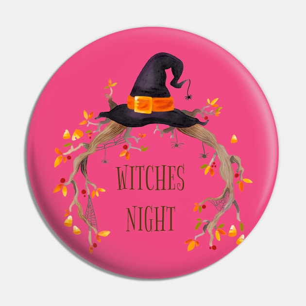 Witches Night Design Pin by Mako Design 