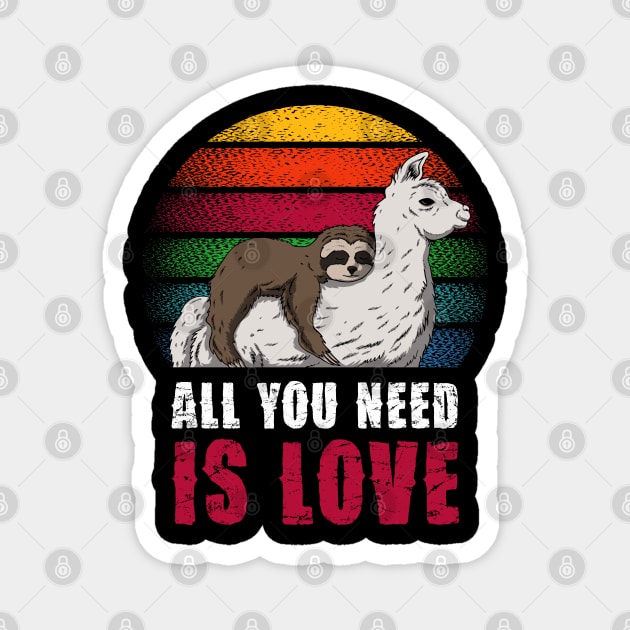 All you need is love and LLAMAS Magnet by Pannolinno