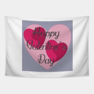 Happy Valentine's day greeting card with hearts background. Tapestry