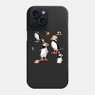 Puffins in Christmas Gear Phone Case