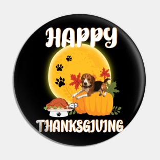 Beagle Seeing Turkey Dish Happy Halloween Thanksgiving Merry Christmas Day Pin