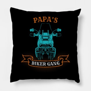 Papa's Biker Gang Father's Day Pillow