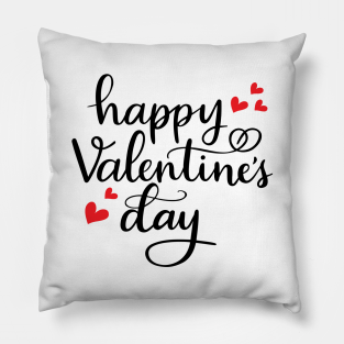 Happy Valentines Day Pillow - Happy Valentine's Day by HappyArt