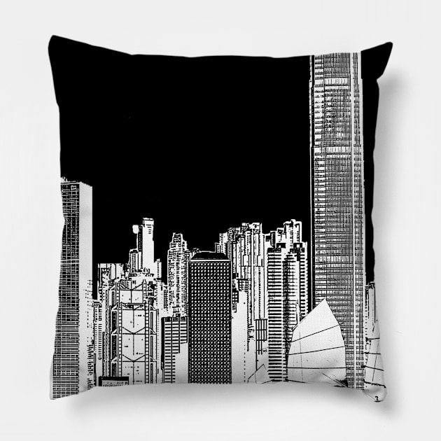 Hong Kong Pillow by TravelTs