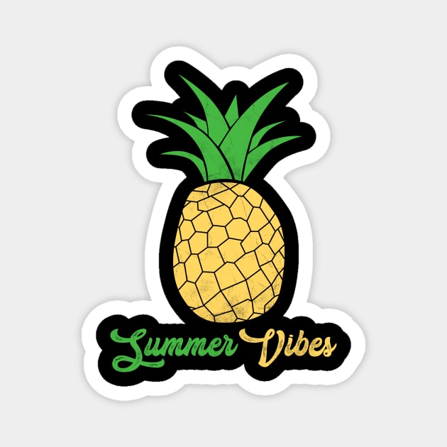 Summer Vibes Pineapple Magnet by Imutobi