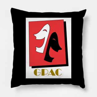 GPAC Logo Gold Text Pillow