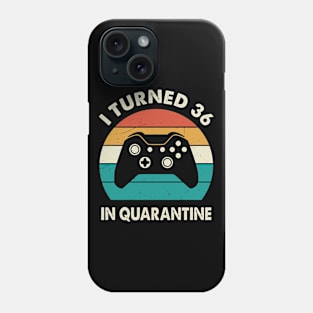 I Turned 36 In Quarantine - Sunset Retro Vintage 1984 36th Birthday Gift Phone Case